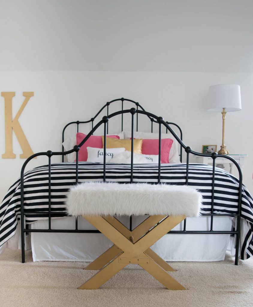 Bedroom Ideas to take a tween girl bedroom to a teen room. DIY interior design ideas.