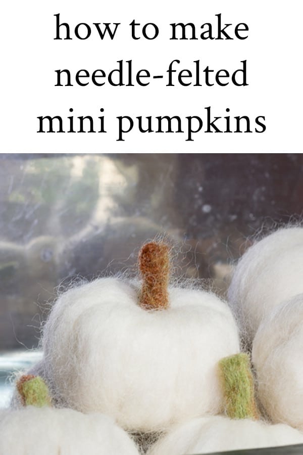 A tutorial, including material list and video to make mini needle felted pumpkins. A fun and easy DIY to add to your fall home decor.