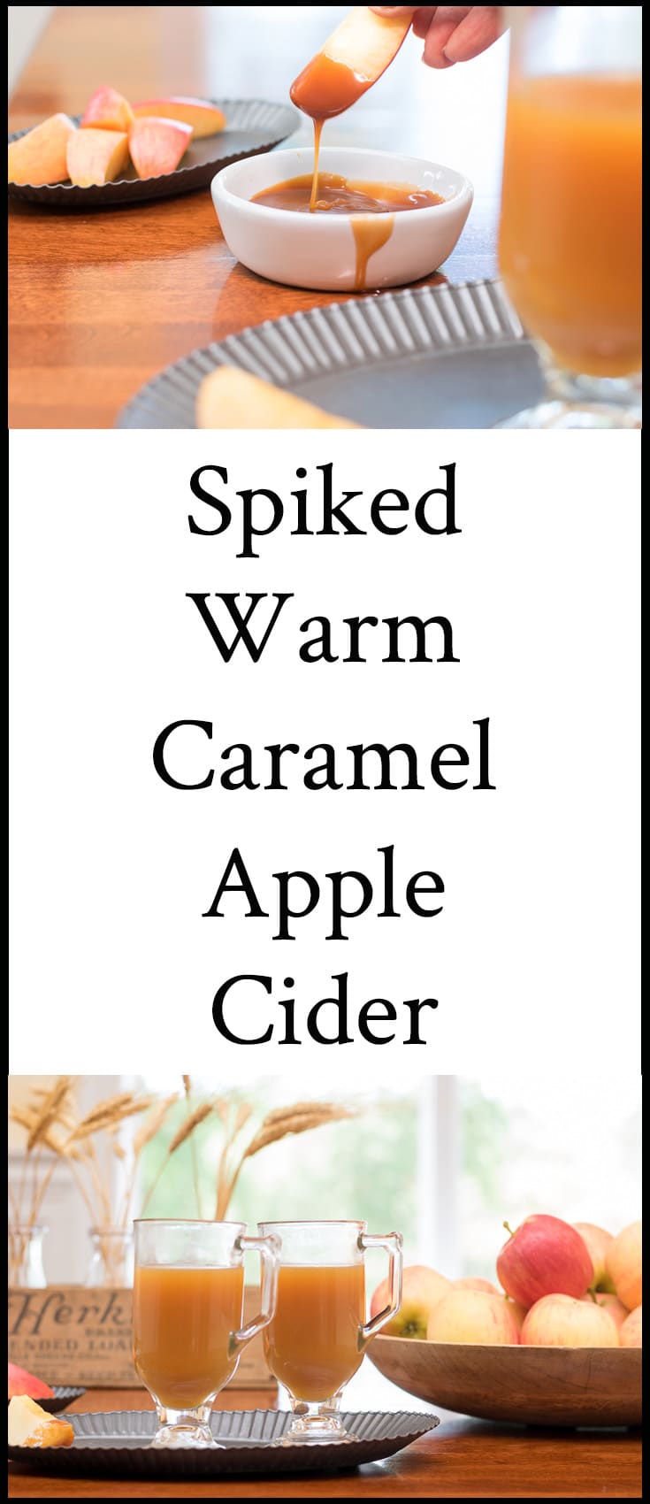 This spiked cider recipe is like a cup of fall - wonderful warm alcoholic beverage - Pinterest pin