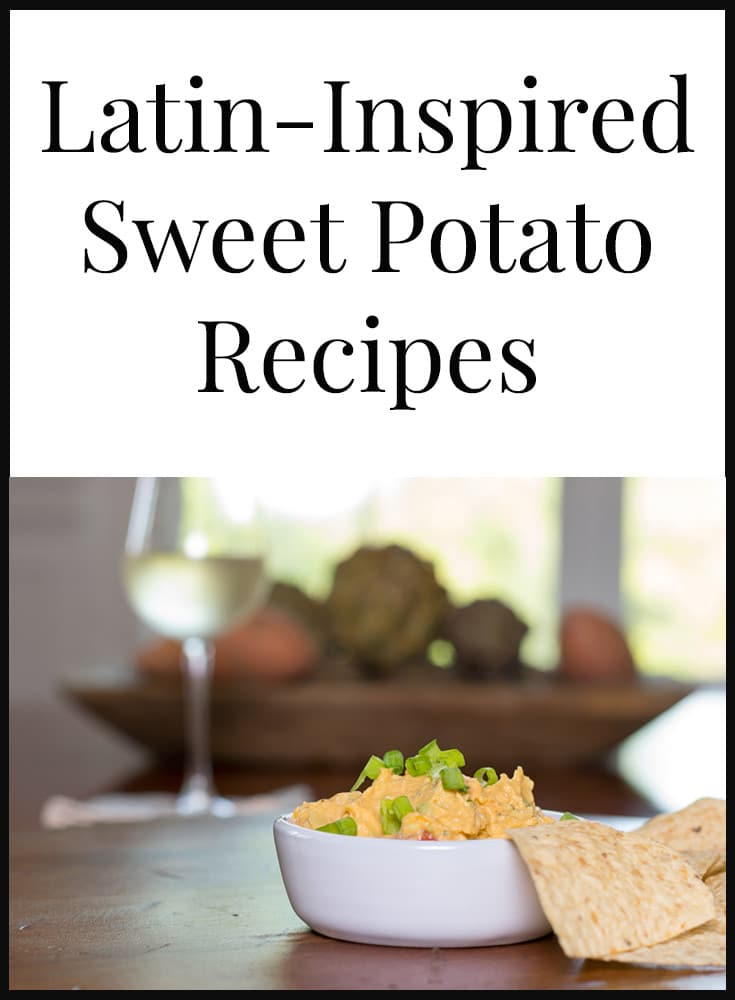 Two latin-inspired sweet potato recipes for the Fiesta de Camotes...Sweet Potato Guacamole and Mashed Sweet Potatoes are a delicious twist on traditional sweet potatoes.