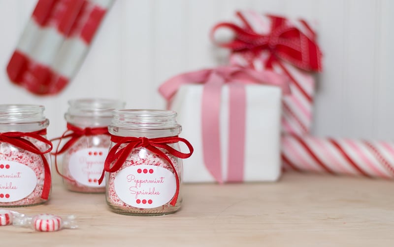 Peppermint Sprinkles, One of Three ideas for DIY gifts from your kitchen for cooks and foodies.