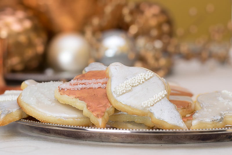Copper and Silver Mixed Metal Sugar Cookies