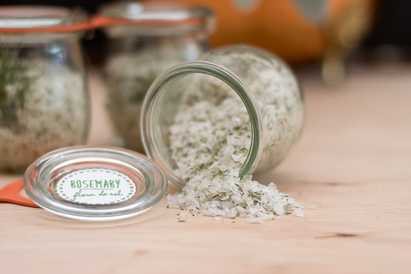 Need a gift for the foodie or cook in your world? Make a batch of Rosemary Fleur de Sel.