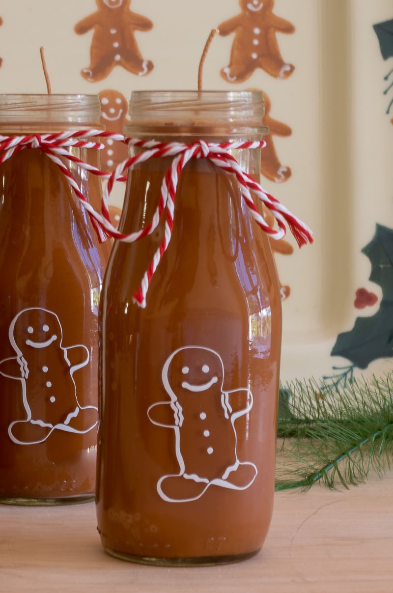 Gingerbread Man Candles