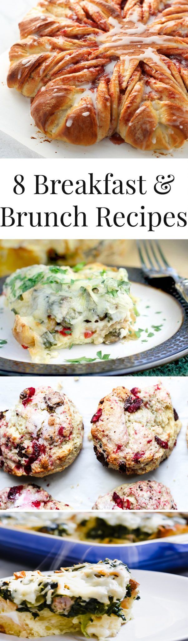 A round-up of Brunch and Breakfast Recipes for the upcoming Holidays from some of my favorite food bloggers and recipe sites. #Recipes #Breakfast Recipes #Brunch Recipes #Make ahead Breakfast Recipes #Make ahead Brunch Recipes