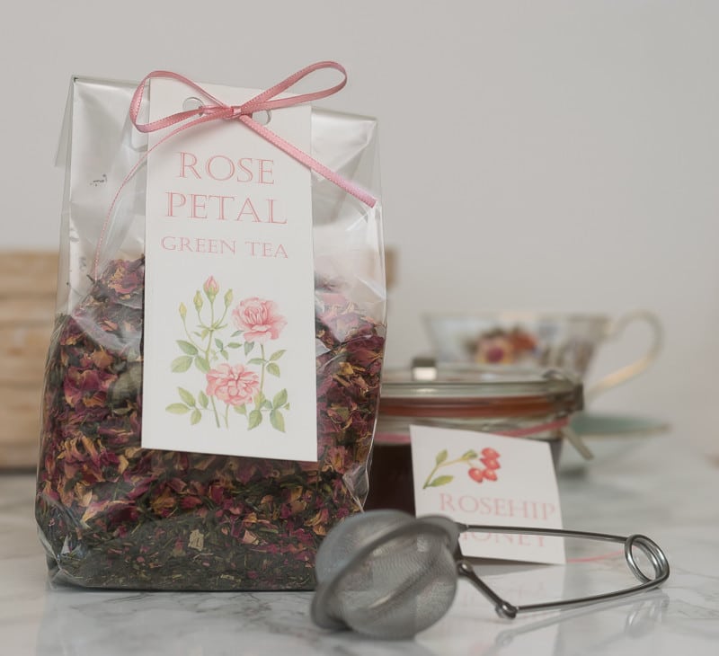 Package your Rose Petal and Green Tea with a mesh diffuser