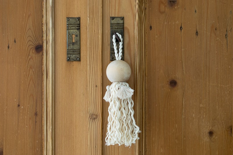 Decorative Tassel with Large Wooden Bead