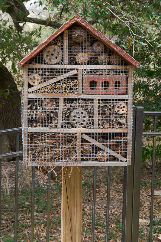 Our DIY insect hotel in the backyard