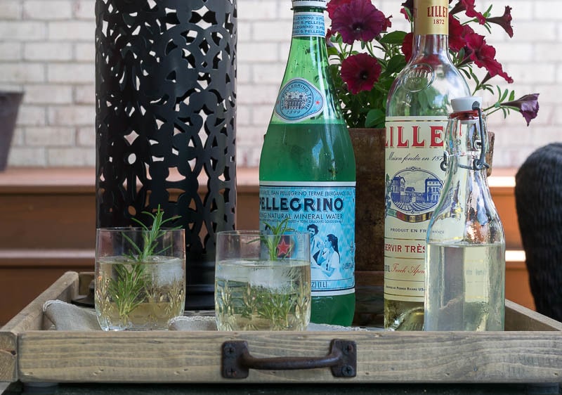 ingredients for rosemary lillet spritzer