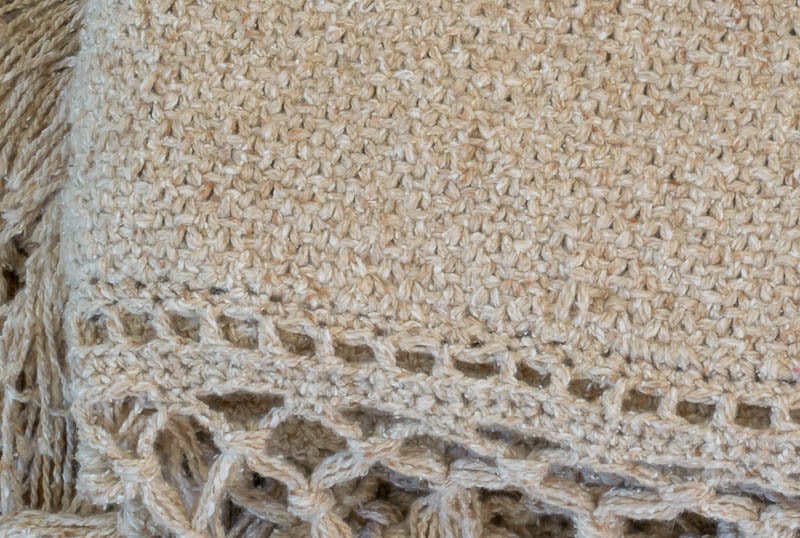 Close up of Knit Blanket Pattern